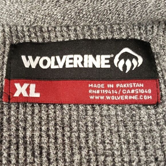 Wolverine mens zip up grey pullover EUC SZ XL - Picture 7 of 8